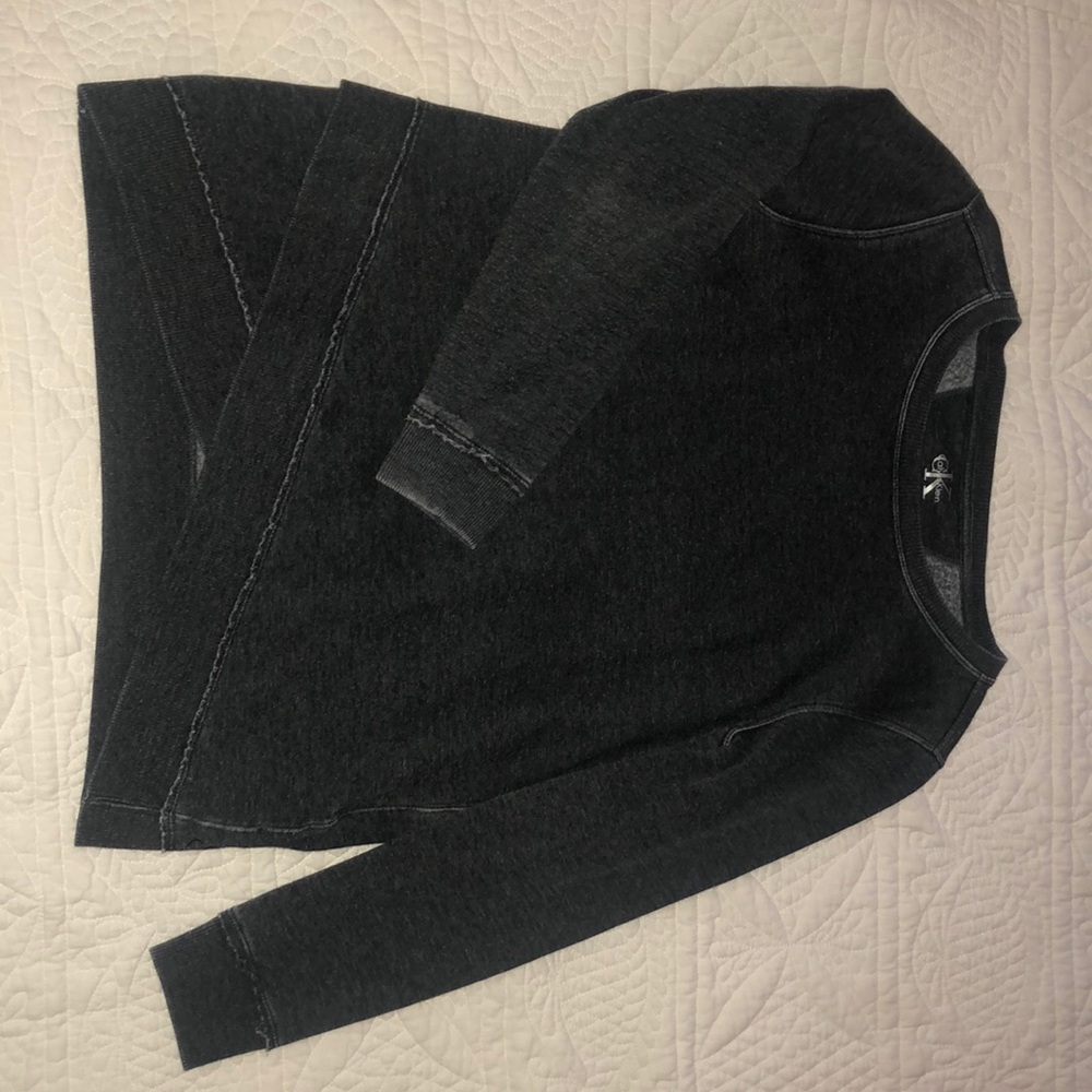 Calvin Klein Distressed Sweatshirt - Size Medium